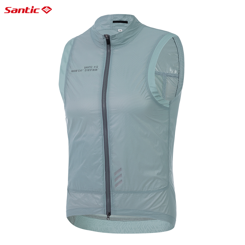Reflective Vest Cycling - Santic サイクリングジャージ 夏用サイクリングスーツベスト ロードバイク 超軽量防風ライディングベスト 男女兼用