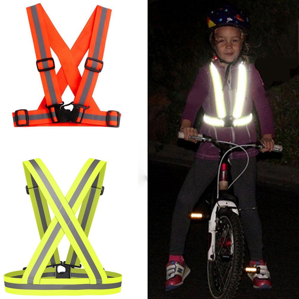 サイクリング用フレキシブル軽量セキュリティ安全ストライプジャ - Reflective Vest Cycling のレビューと価格
