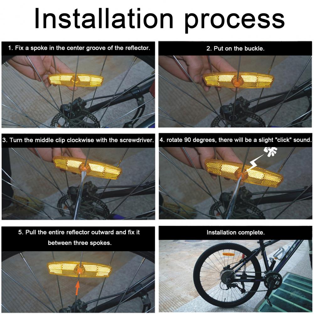 自転車スポークリフレクター自転車警告リフレクター自転車警告リ - Spoke Reflector Set のレビューと価格
