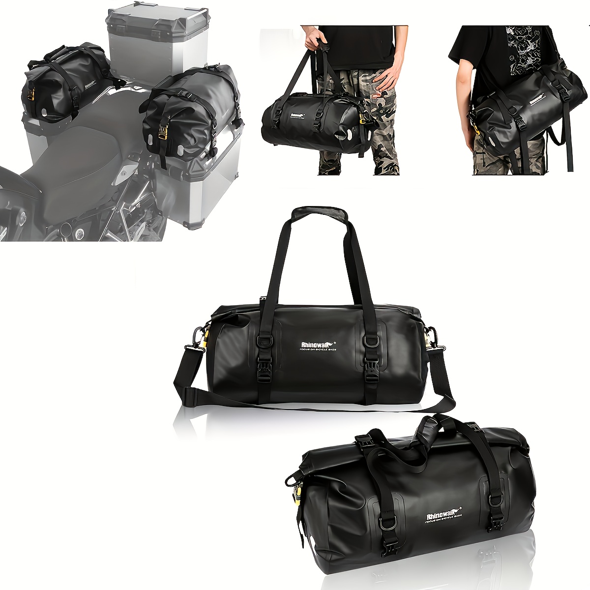 Rhinowalk バイクリアシートバッグ防水大容量リアラッ - Panniers Waterproof Rear のレビューと価格