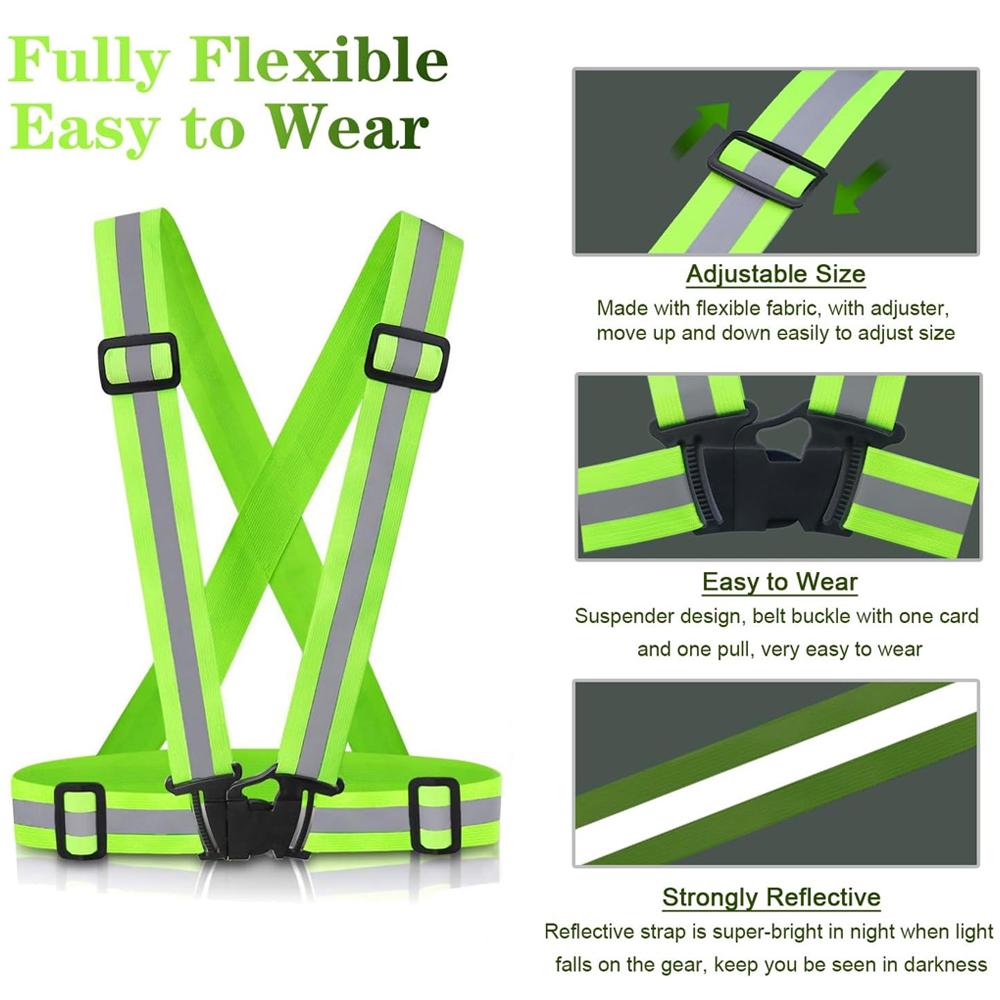 1 個のナイトランニングベスト高視認性反射性、通気性調節可能 - Reflective Vest Cycling のレビューと価格