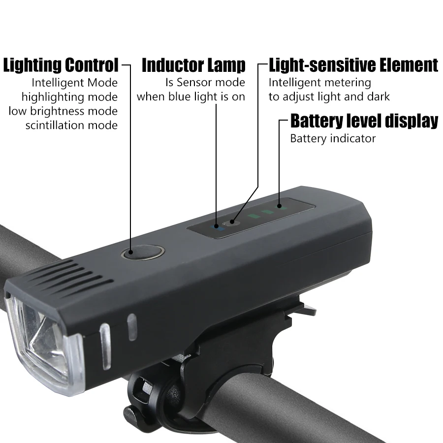 クリスマス自転車ライトセット USB充電式 LEDヘッドライ - Bike Light Front Rear のレビューと価格